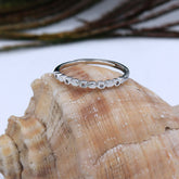 Silver Hexagon Shape Link Adjustable Ring
